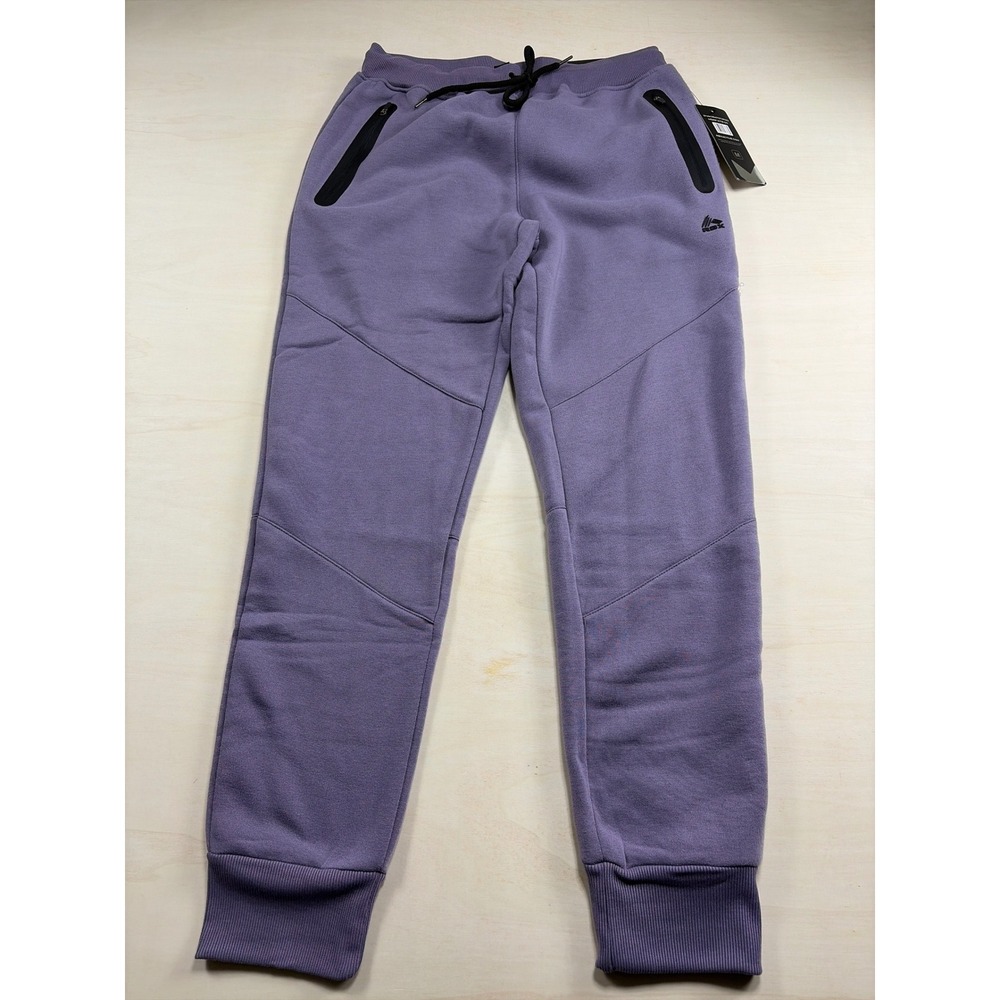 RBX Active Mens Fleece Joggers Purple Tapered Sweatpants  NWT Size M